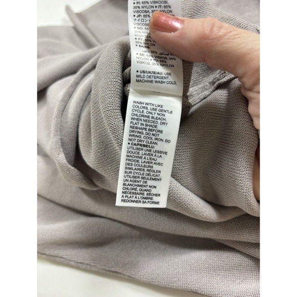 The Drop Midi Sweater Dress Medium Light Grey Sleeveless Slit Stretch Bodycon - Picture 8 of 9